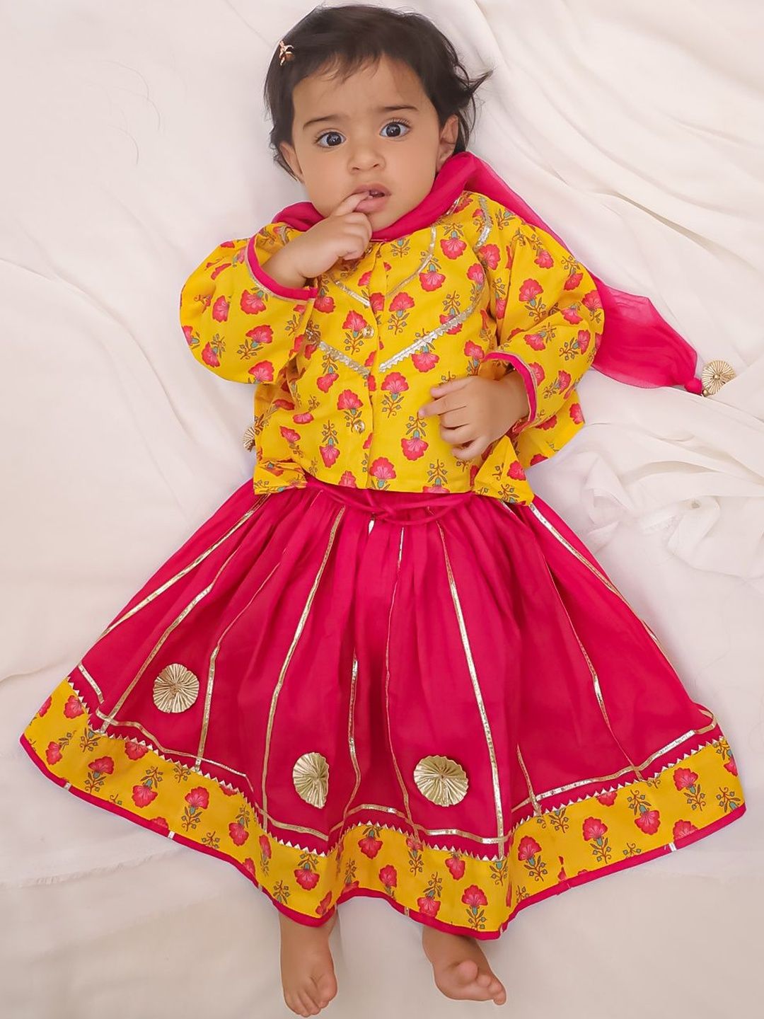 KID1 Girls Printed Ready to Wear Lehenga & Blouse With Dupatta-picture-45