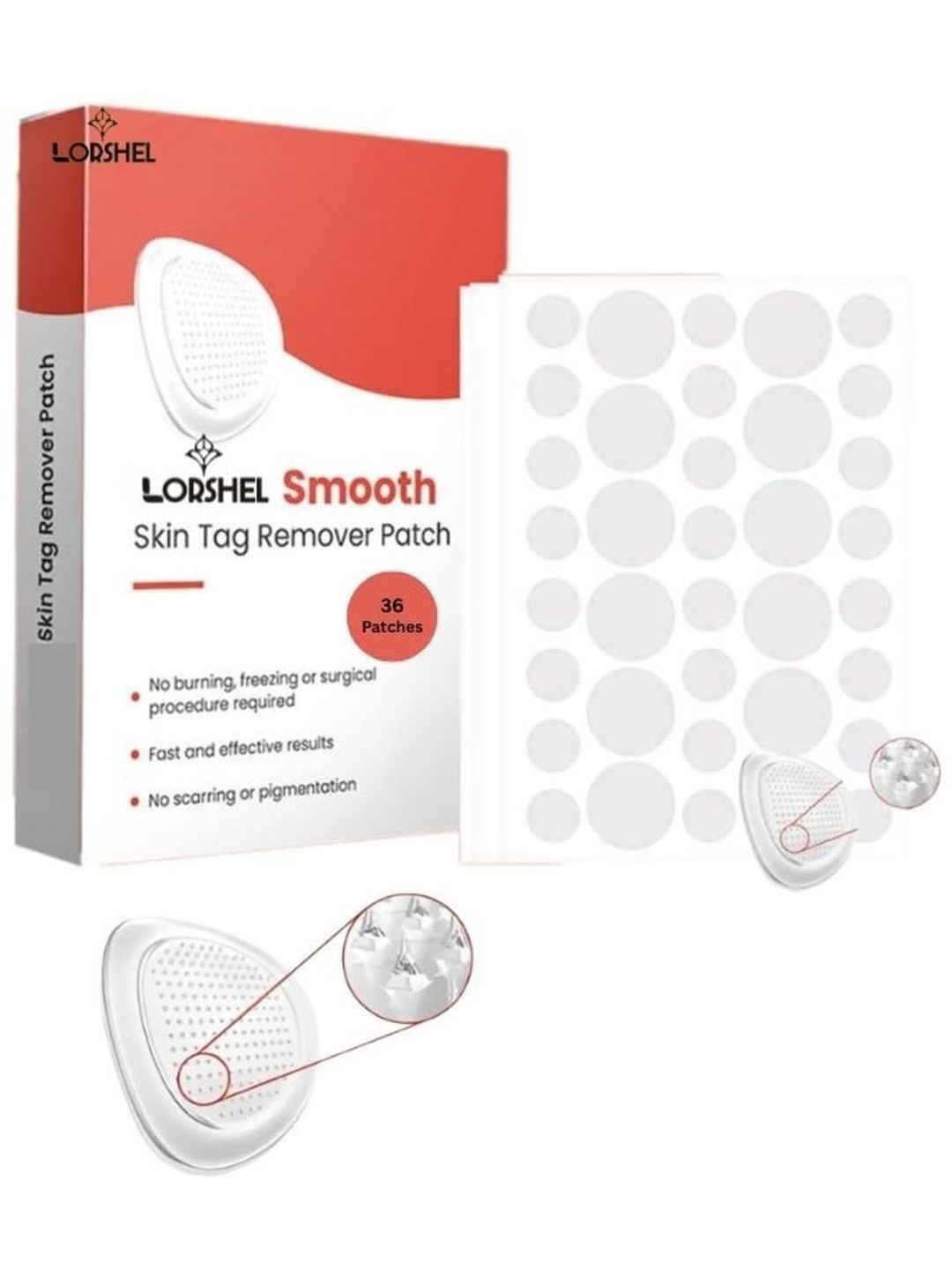 lorshel Skin Tag Remover Patch Face Body Skin Care Renewal Treatment Plan -36 Pcs-picture-11