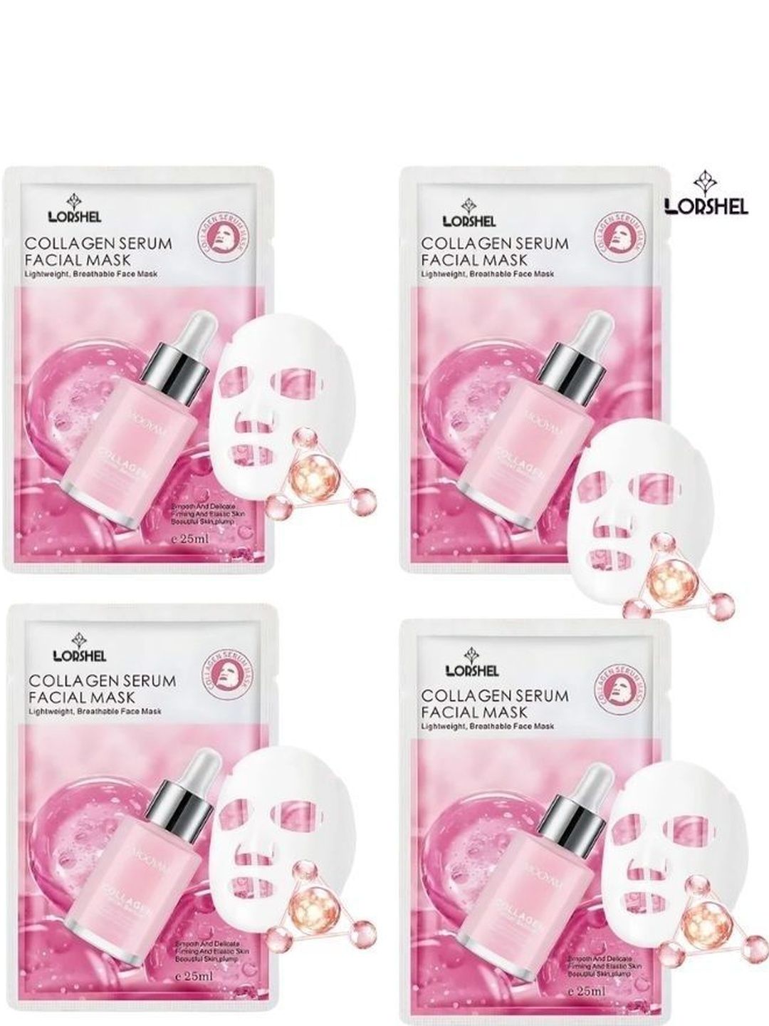lorshel Texture Tone Set Of 4 Collagen Sheet Masks-picture-12