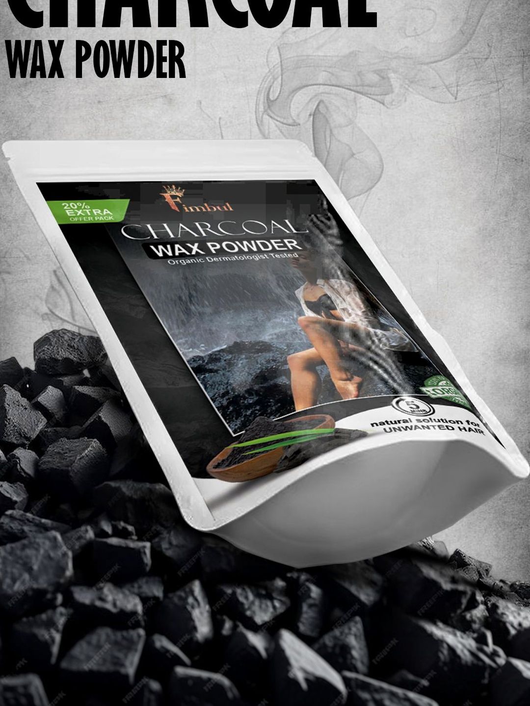 FIMBUL Charcoal Body Wax Powder For Smooth Skin - 120 g-picture-45