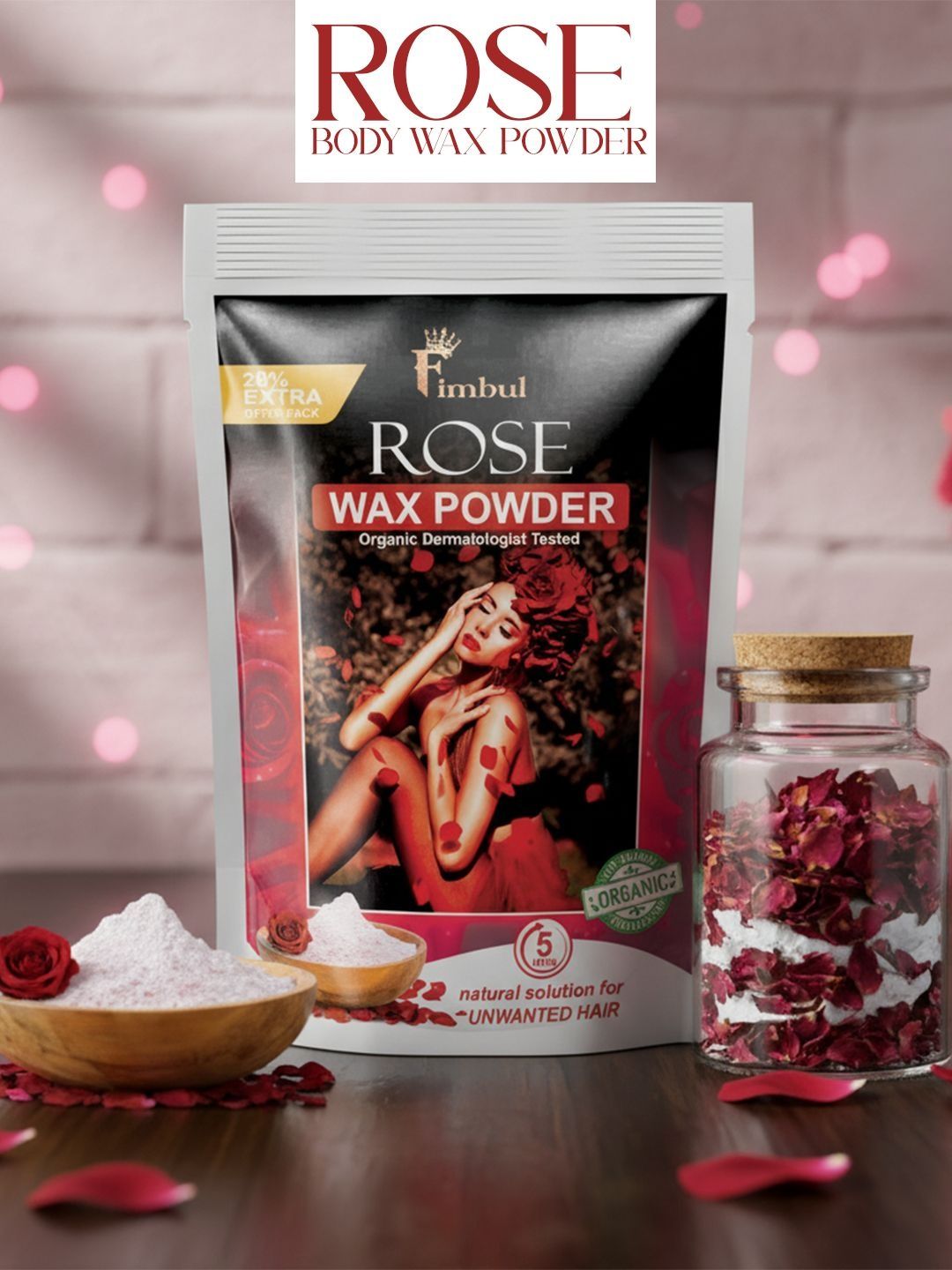 FIMBUL Rose Body Wax Powder For Smooth Skin - 120 g-picture-17