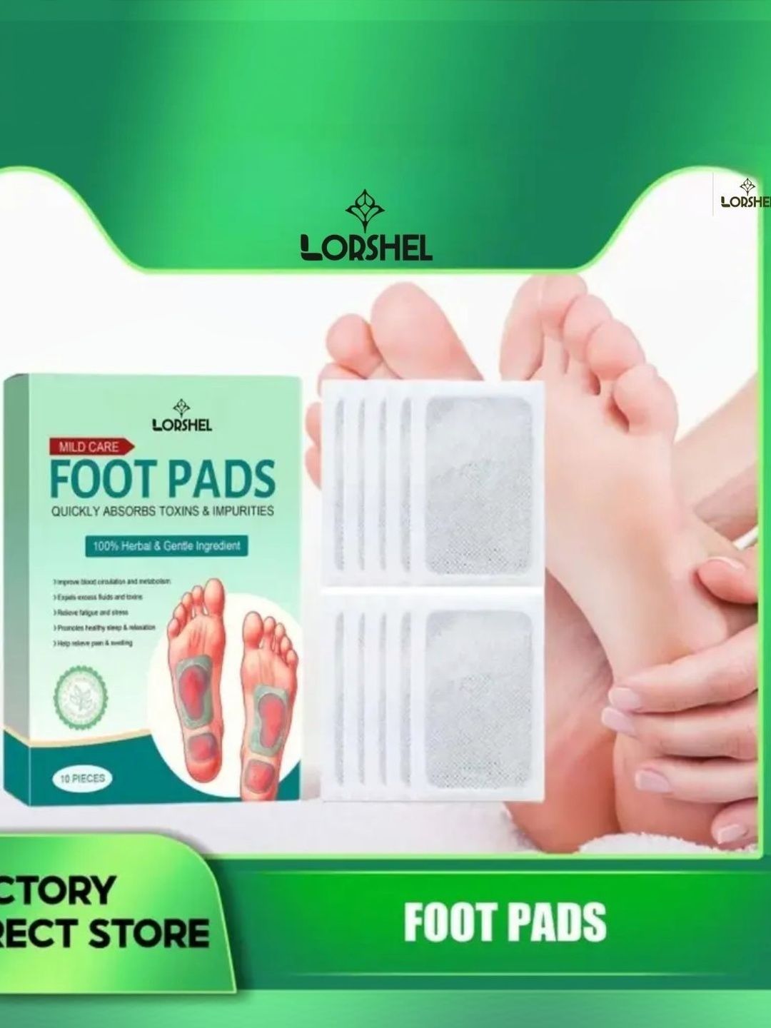 lorshel Ginger Foot Patch Quick Results Plant Based Formula-image-3