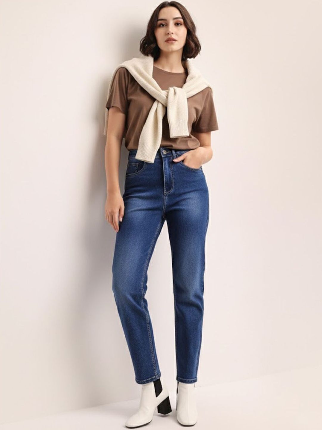 PURVAJA Women Pencil Slim Fit High-Rise Light Fade Stretchable Jeans-image-28
