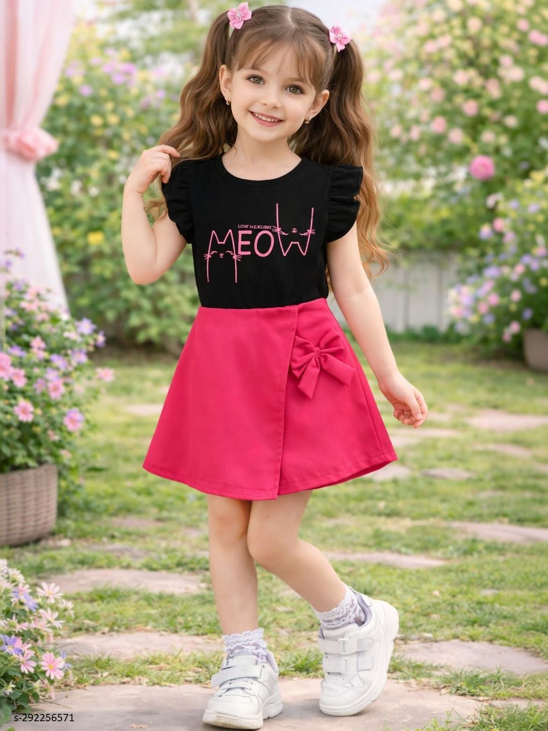 ER LIFE Style Print Fit & Flare Dress