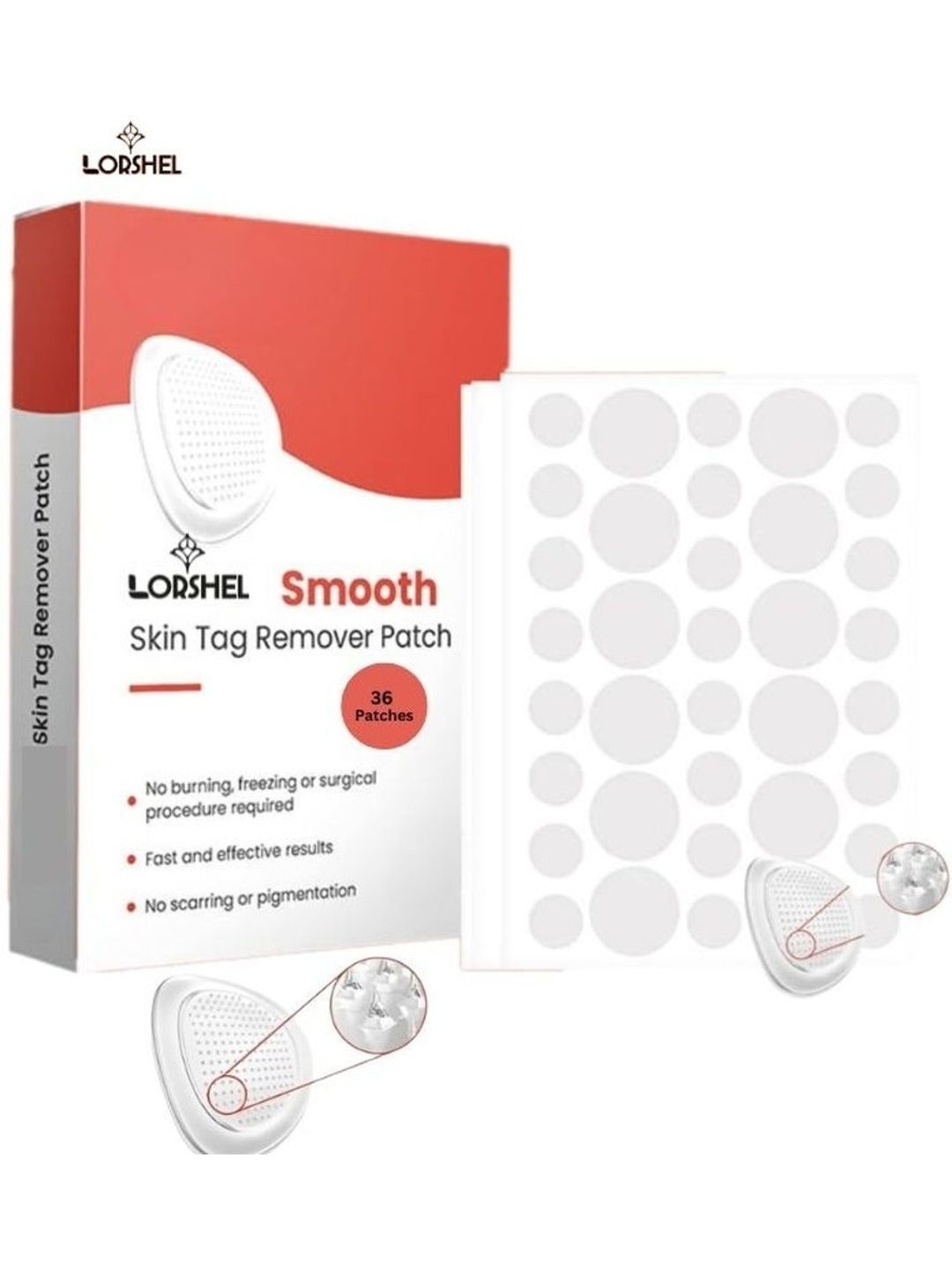 lorshel Skin Tag Remover Patch Face Neck Care Solution -36 Pcs-image-12