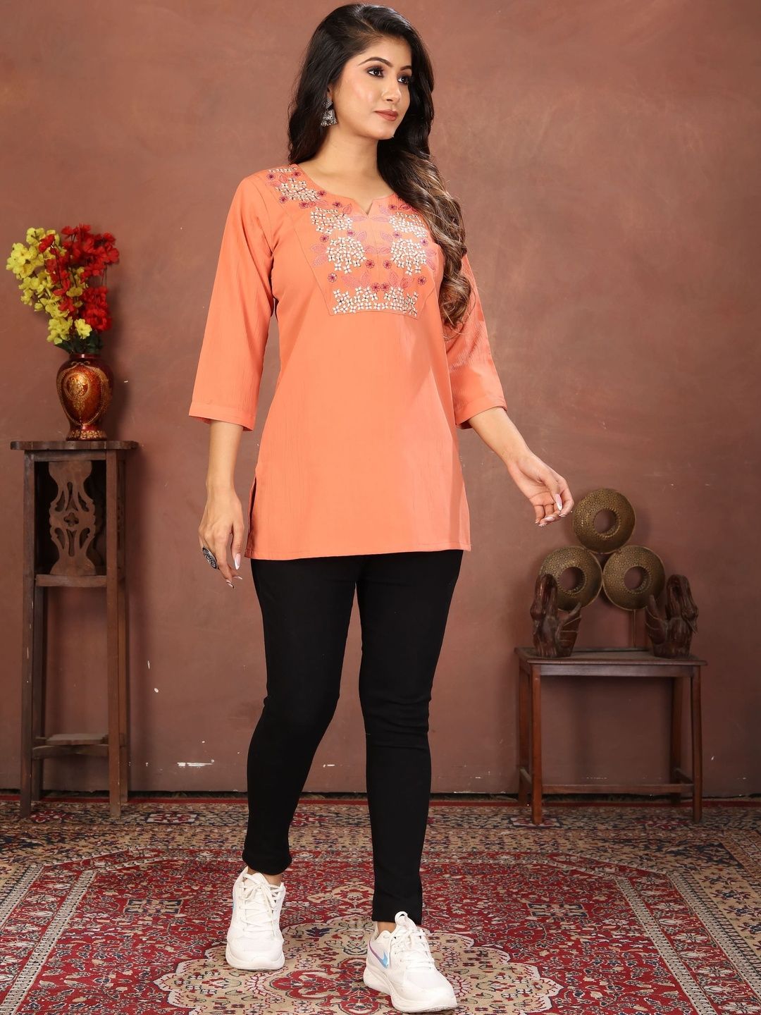 Moda Rapido Embellished Embroidered Ethnic Top-picture-14