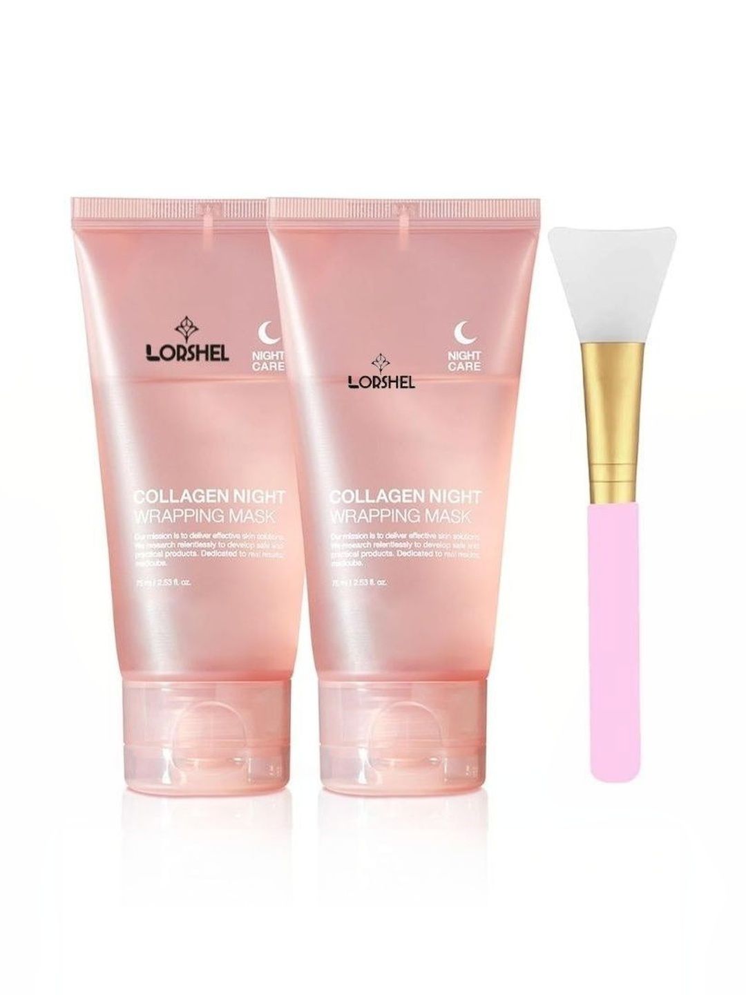 lorshel Improving Skin Hydration & Moisture Levels Pack Of 2 Night Mask With Brush-image-6