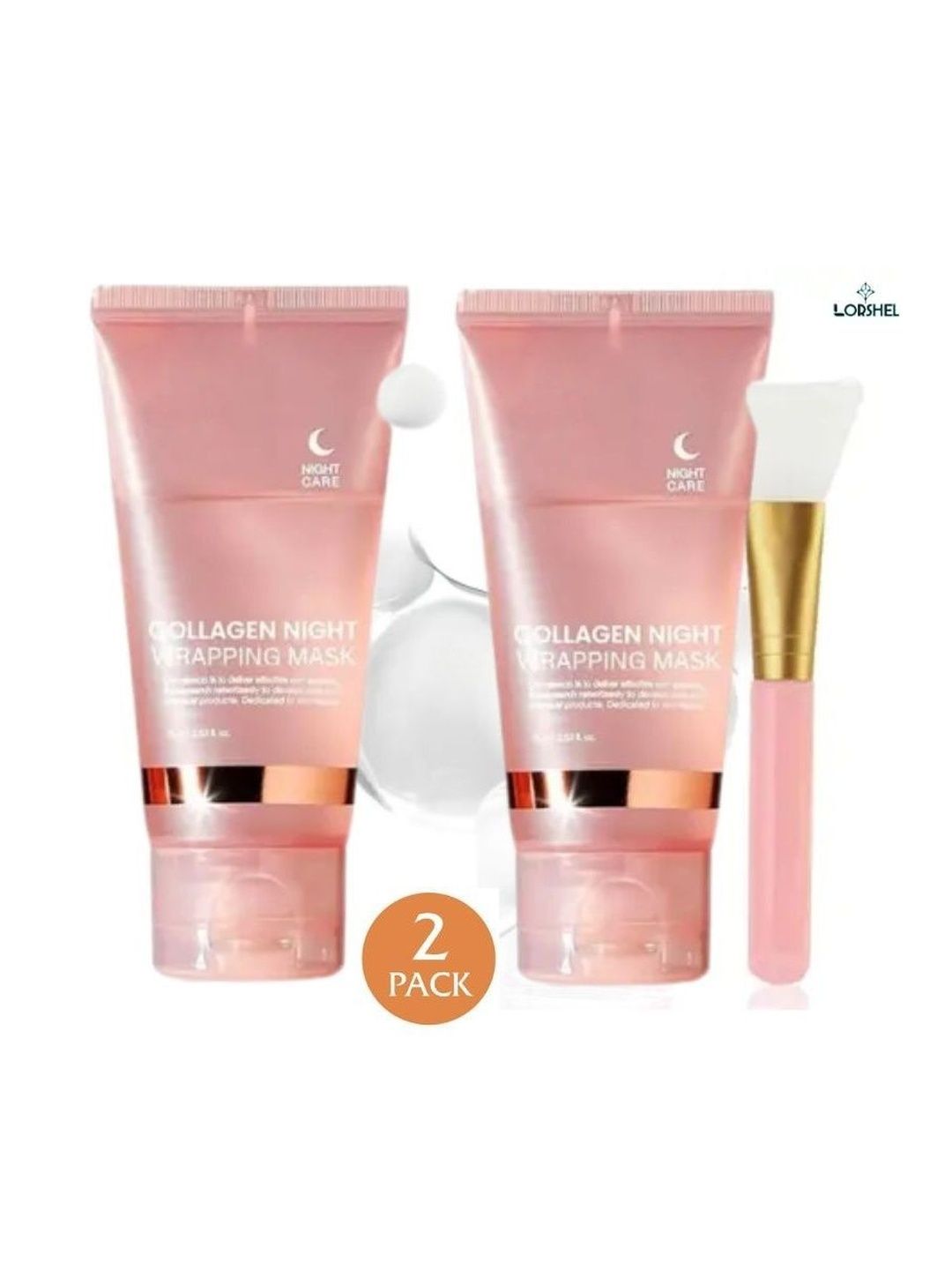 lorshel Set Of 3 Night Mask With Brush - 75 ml Each-picture-48