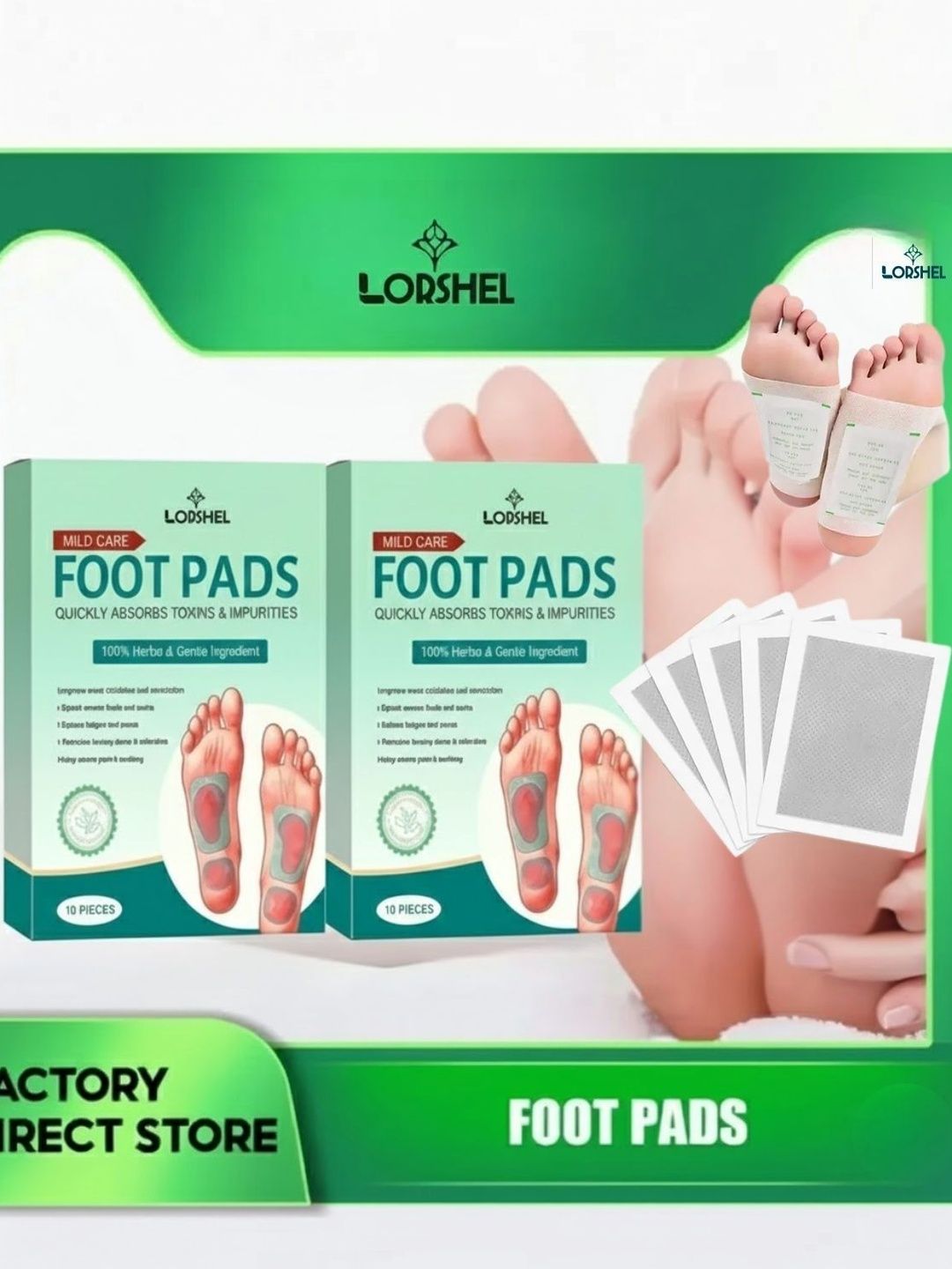 lorshel Ginger Foot Pads Herbal Detox Non Invasive -2 Pcs-picture-21