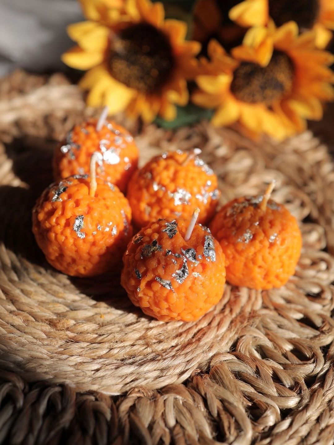 Dainty Little Shop Orange & Orange 1 pieces Tea Light Candle-picture-13
