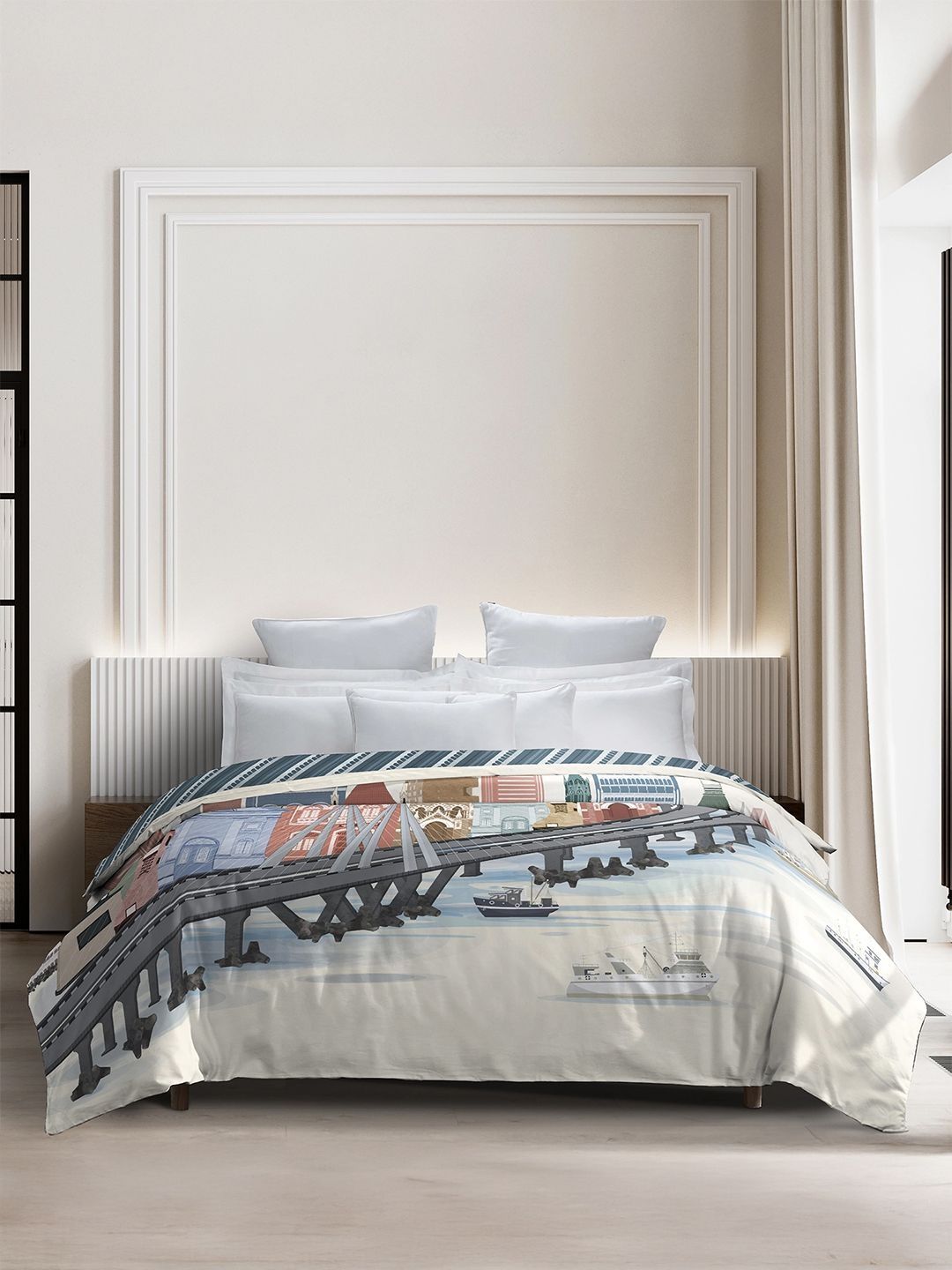 MYTRIDENT Multicoloured & Multicoloured AC Room 150 GSM Comforter-image-2