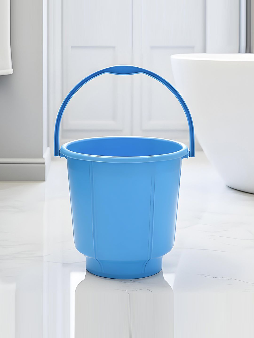 Aura Blue & Blue Solid Plastic Bath Accessories Set-image-6