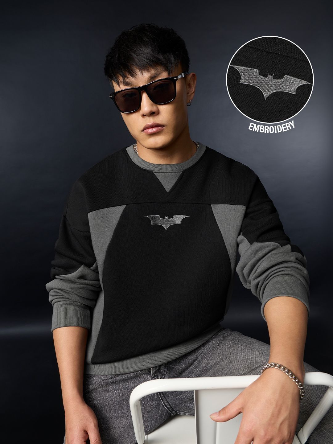 The Souled Store Men Embroidered Sweatshirt-picture-13