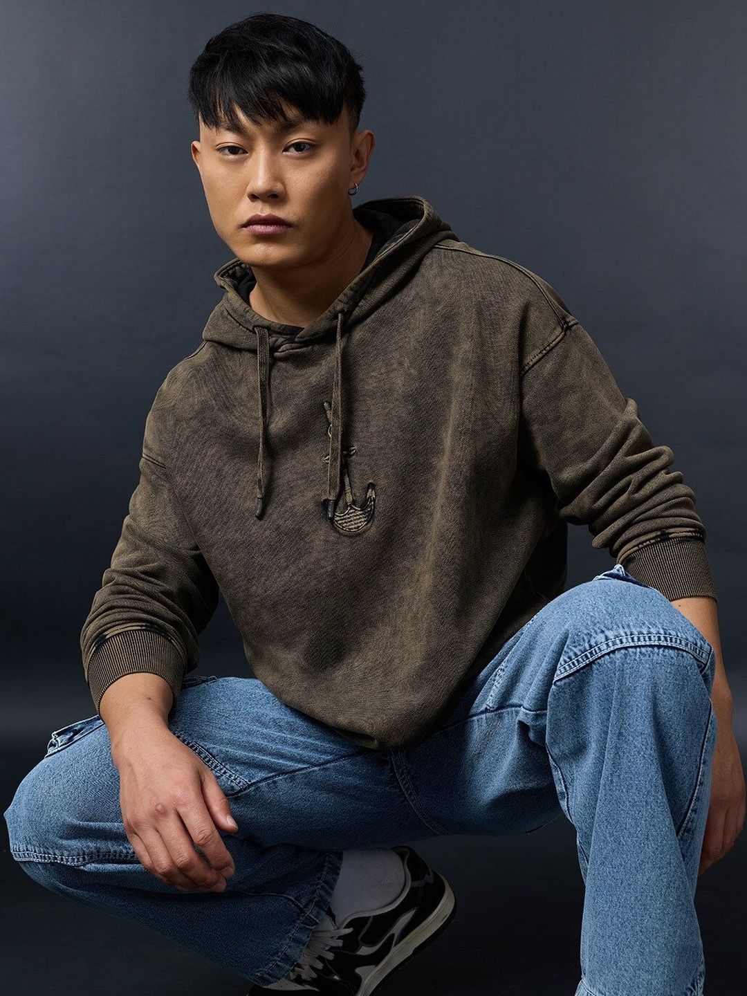 The Souled Store Men Embroidered Hooded Sweatshirt-image-27