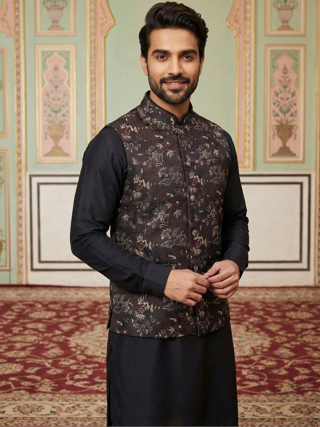Jompers Embroidered Nehru Jackets-picture-24