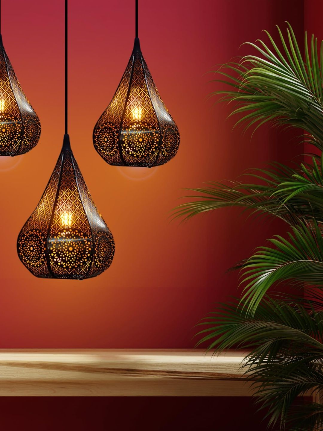 SWIATLO Black & Bronze-Toned Textured Ceiling Lamp-picture-24
