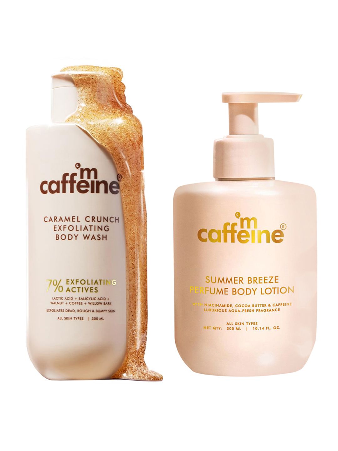 MCaffeine Set of Summer Breeze Body Lotion & Caramel Crunch Body Wash - 300 ml each-image-22