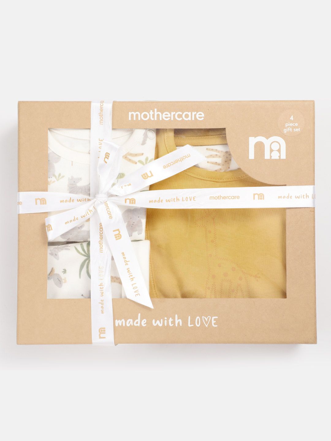mothercare Newborn Boys Sage Safari Cotton Apparel Gift Set