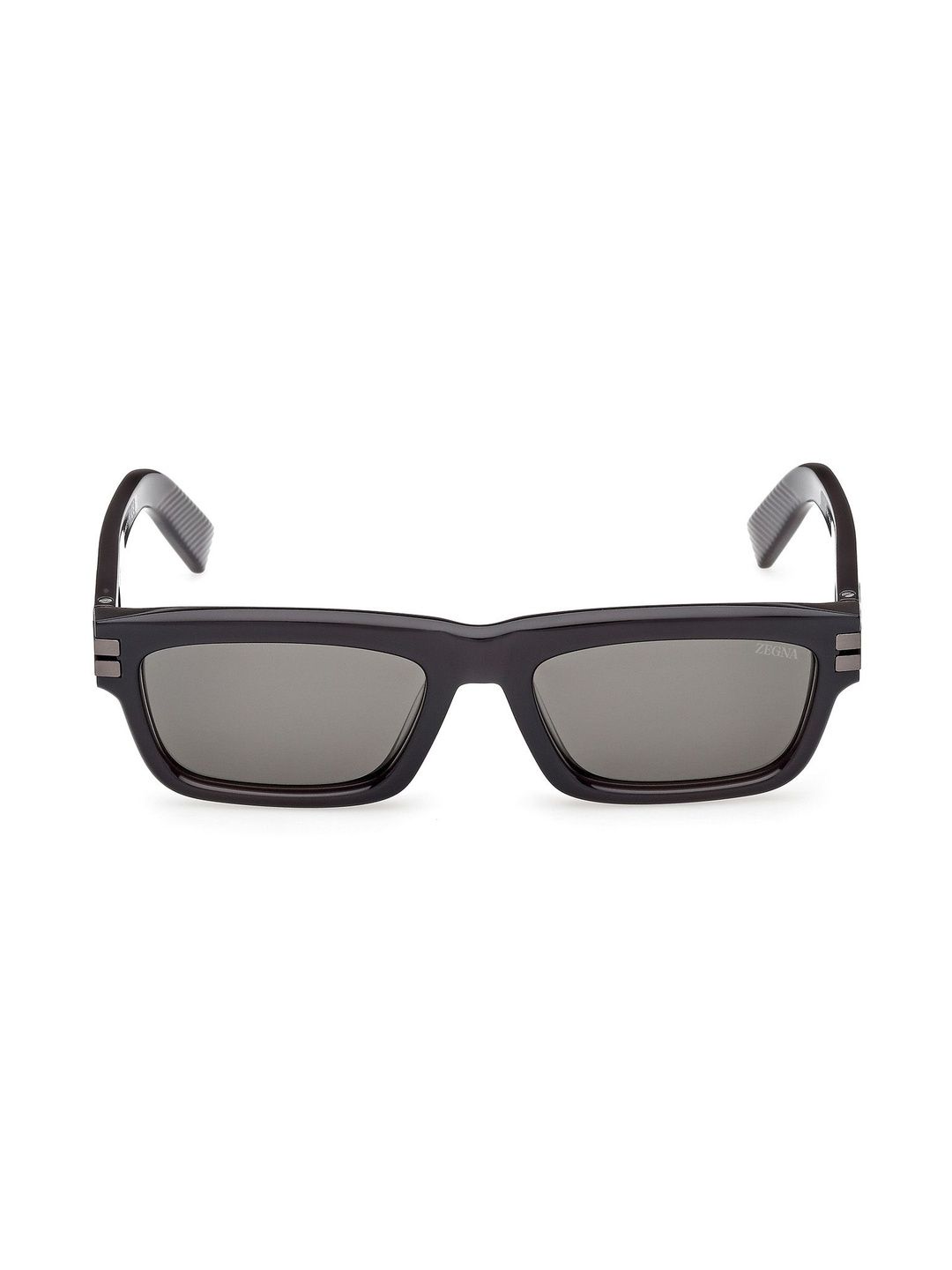 Ermenegildo Zegna Men Grey Lens & Gunmetal-Toned Rectangle Sunglasses with-image-31