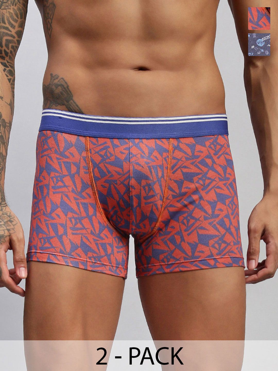 HAYU Men Pack of 2 Modal Printed Trunks-picture-36