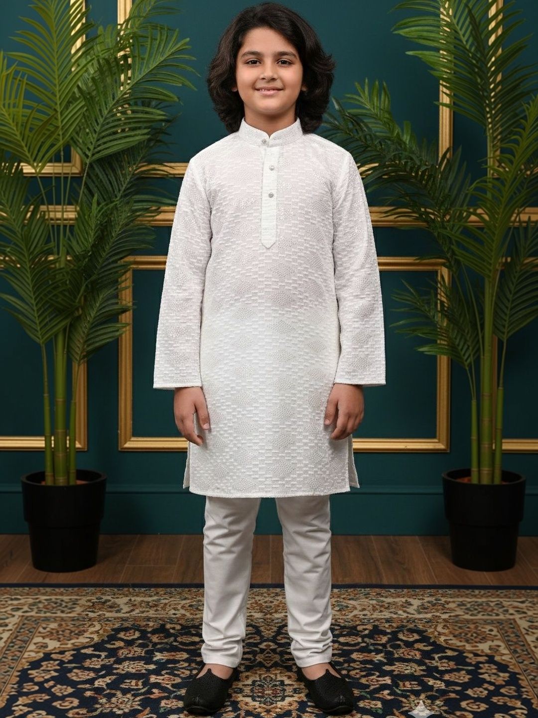 BAESD Boys Regular Pure Cotton Kurta with Trousers