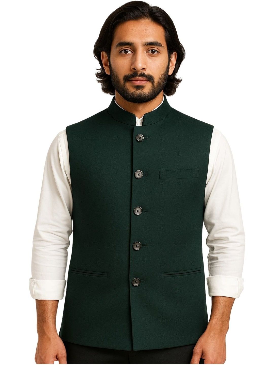 RISANI Mandarin Collar Nehru Jacket-image-19