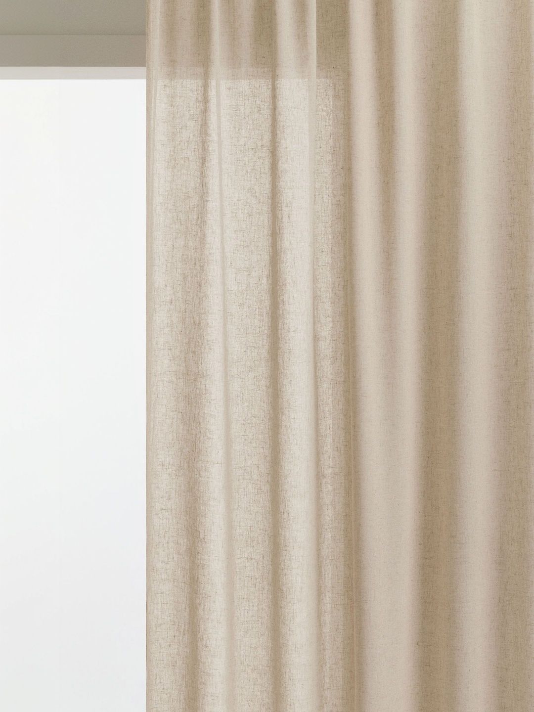 H&M 1-Pack Long & Wide Linen-Blend Curtain Length-image-4