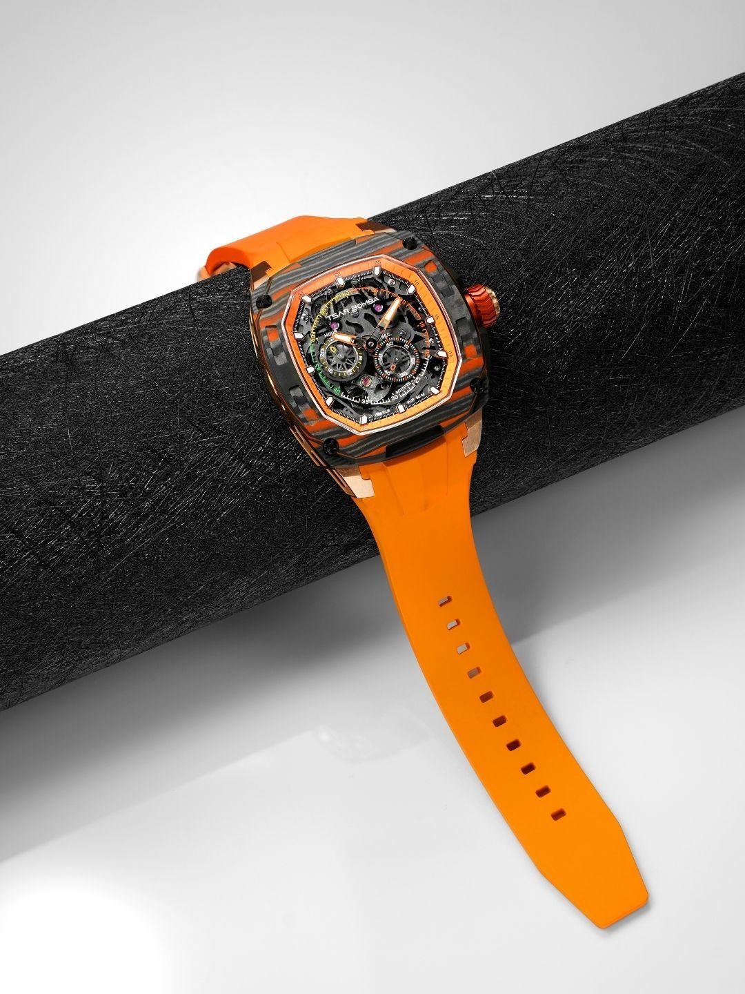 Tsar Bomba Men Skeleton Dial & Straps Analogue Automatic Motion Powered Watch TB8601-03-image-16