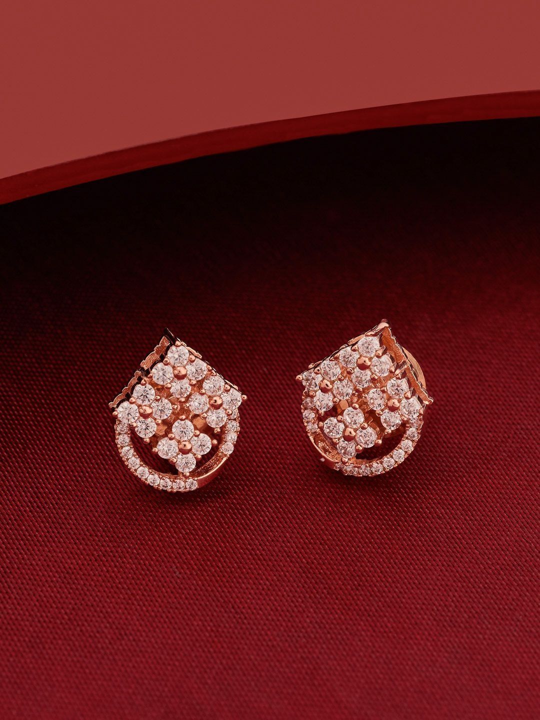 Kushal's Fashion Jewellery Square Shaped Studs Earrings-picture-26