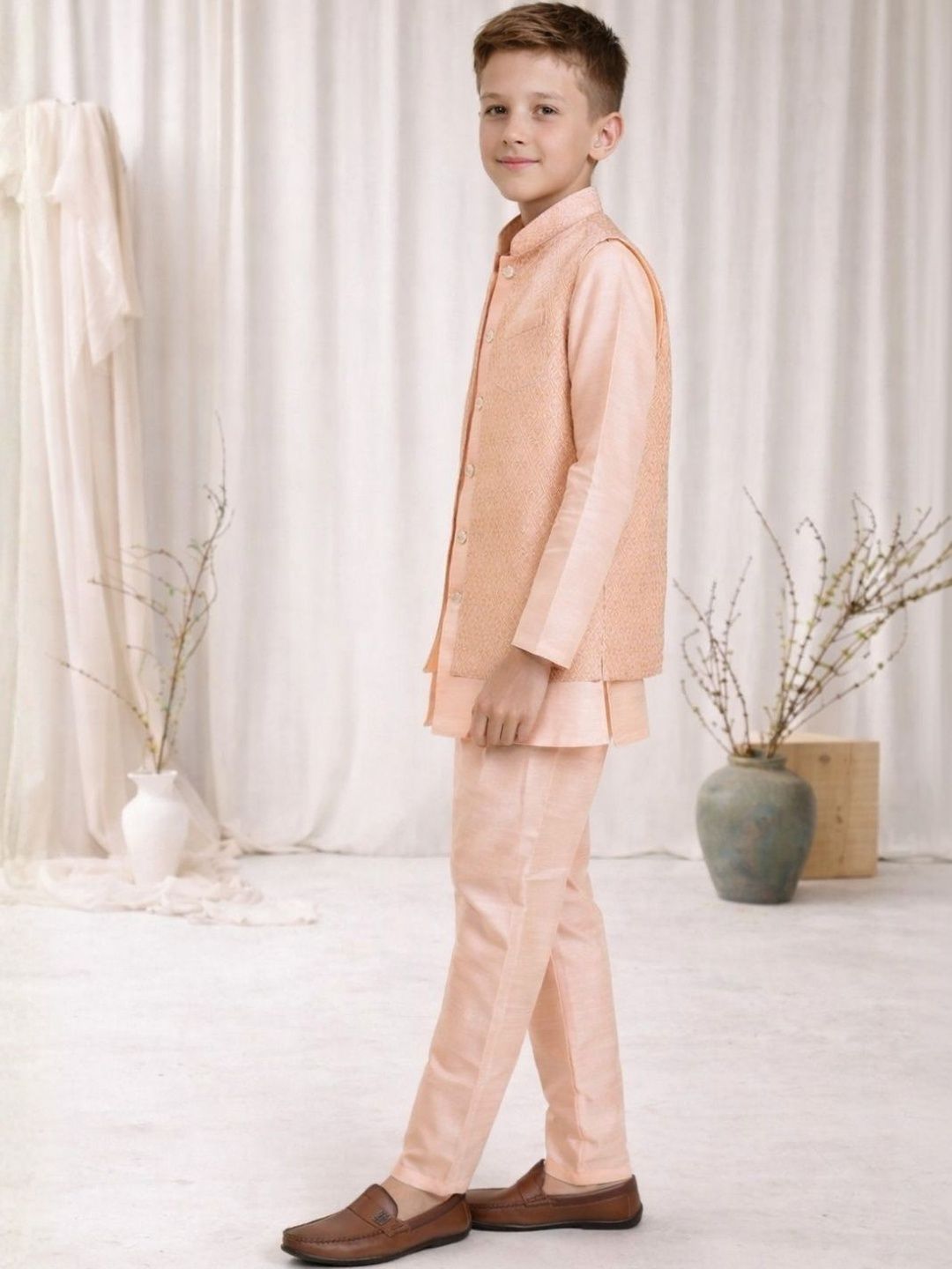 BAESD Brocade Mandarin Collar Sherwani-picture-36