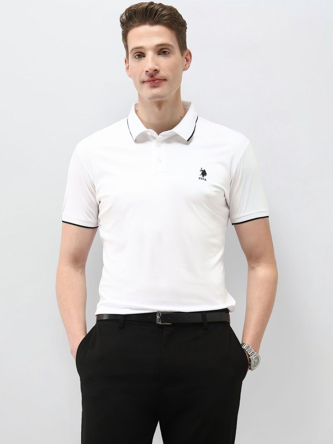 U.S. Polo Assn. Men Brand Logo Polo Collar T-shirt-picture-37