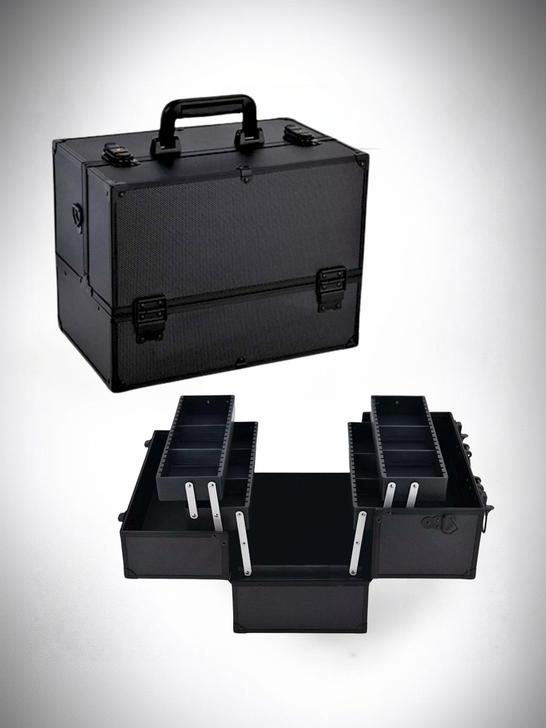 LACOPINE Black Set of 1 Regular Makeup Organiser Organisers-image-4