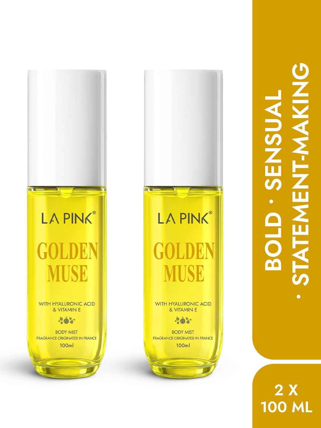 La Pink Set Of 2 Golden Muse Perfume Body Mist - 100 ml Each-image-29