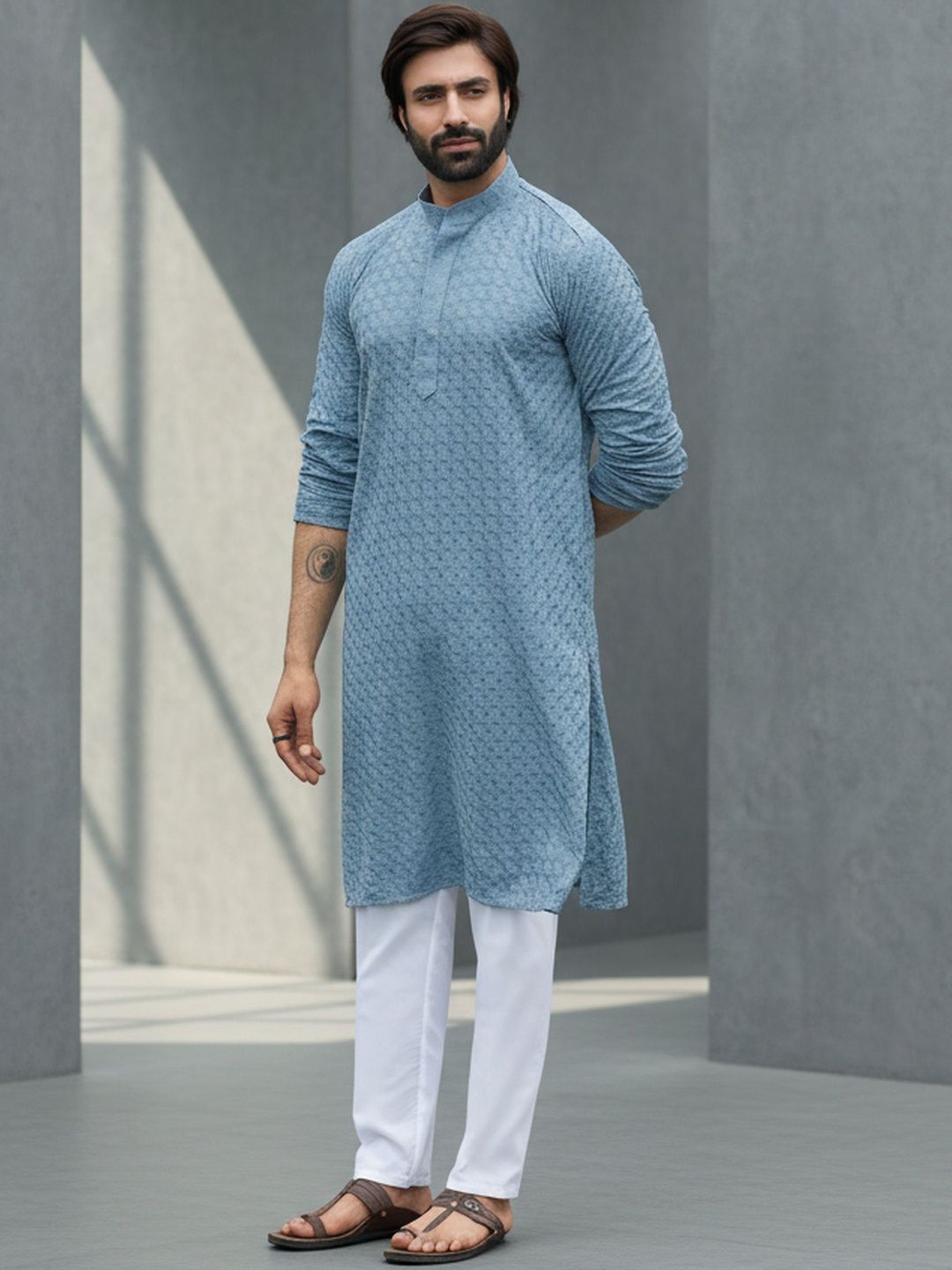 RANGRAAG Men Regular Kurta with Trousers-picture-18