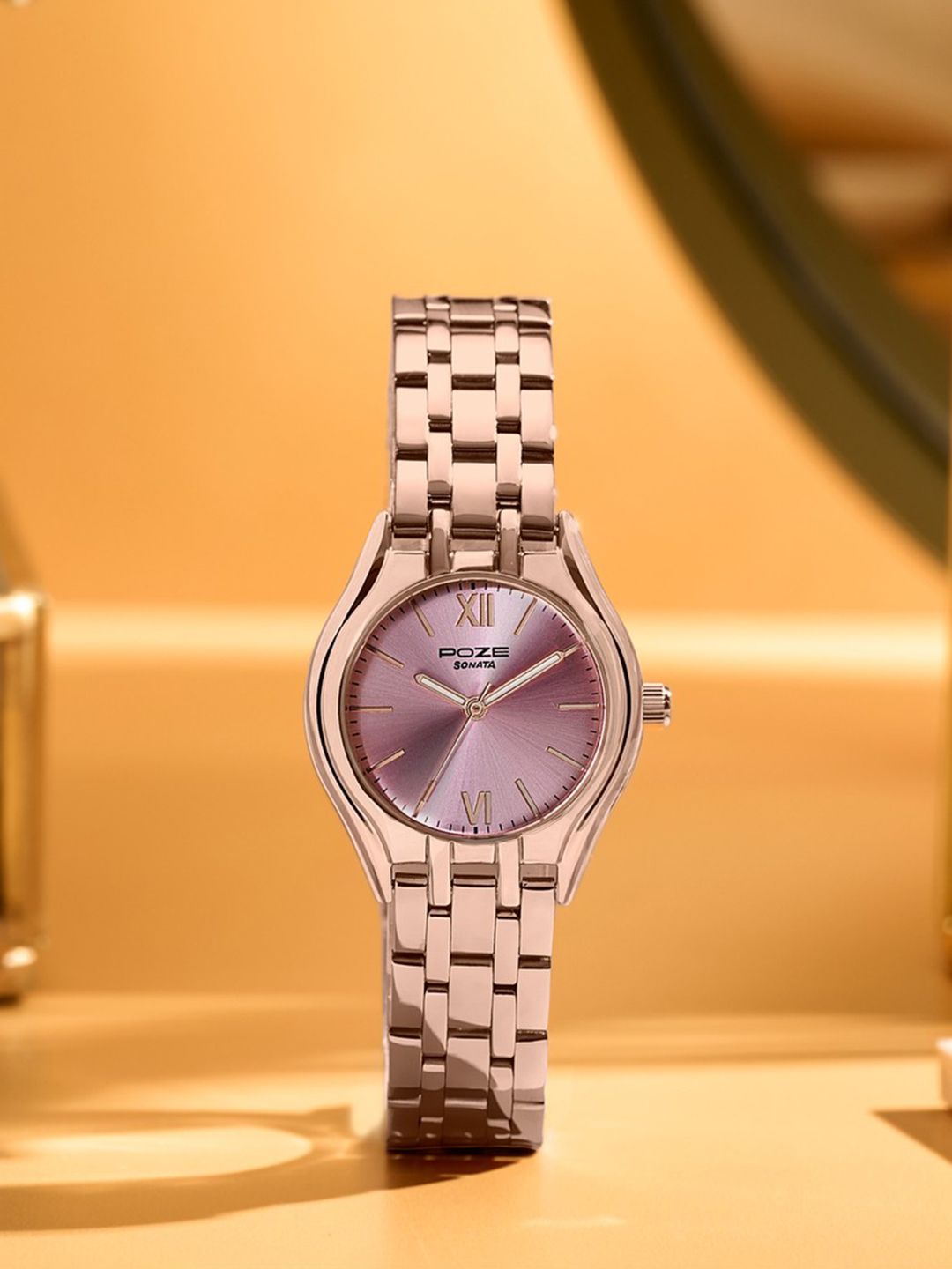 Sonata Poze 8 Quartz Analog Pink Dial Watch For Women - SP80168WM01W-picture-14