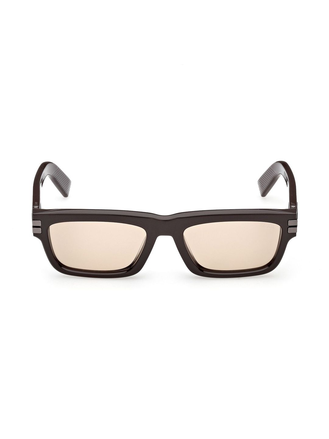 Ermenegildo Zegna Men Brown Lens & Brown Rectangle Sunglasses with-image-30