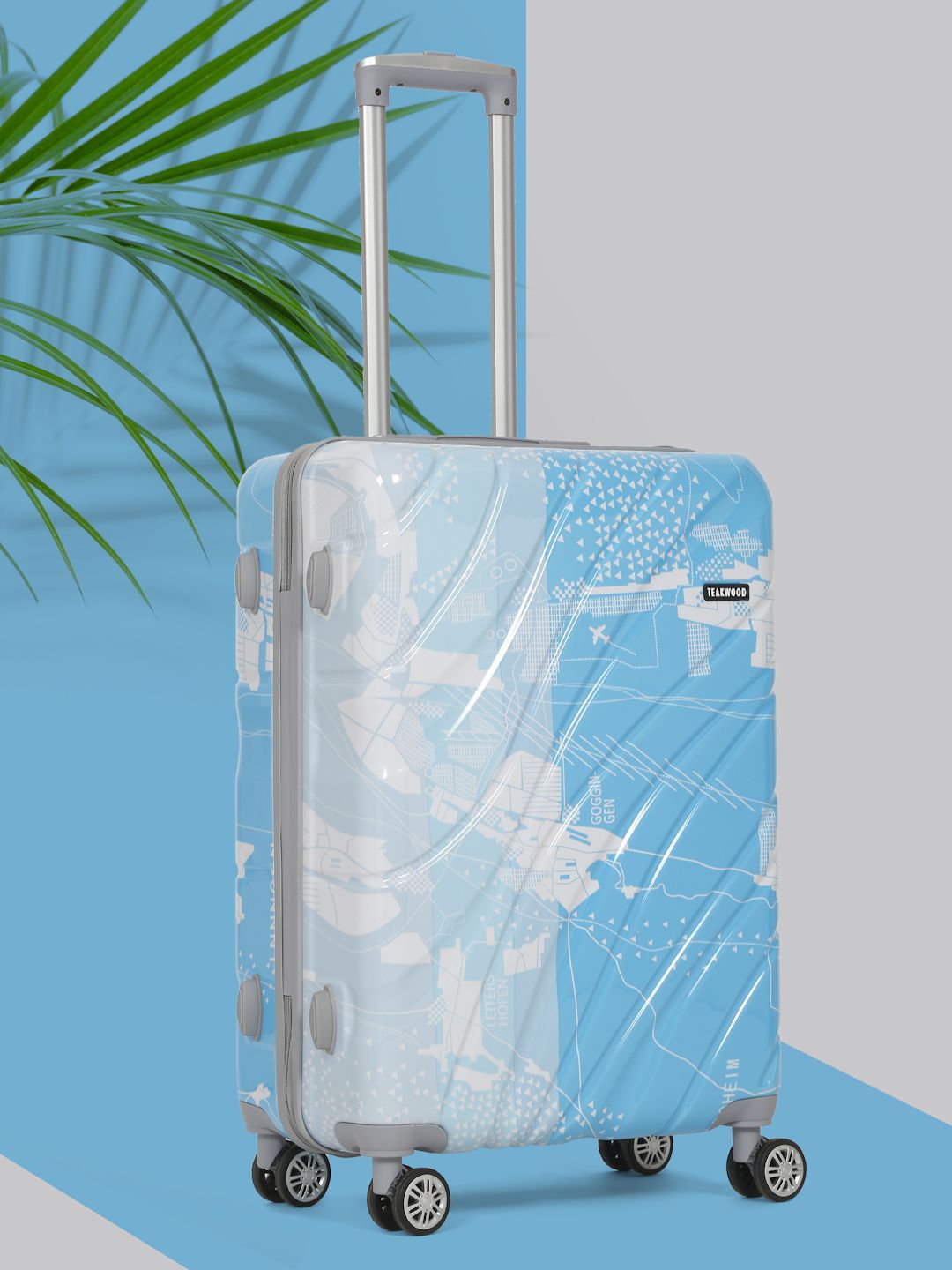 Teakwood Leathers Printed Hard Medium Suitcase Trolley Bag- 57L-picture-38