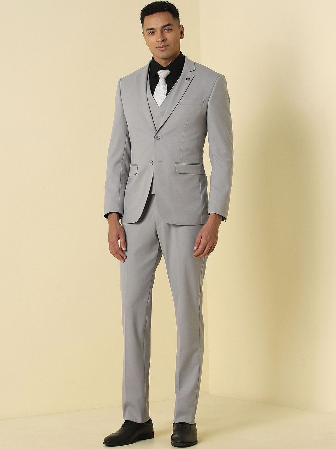Allen Solly Slim-Fit Single-Breasted Three-Piece Suit-image-31