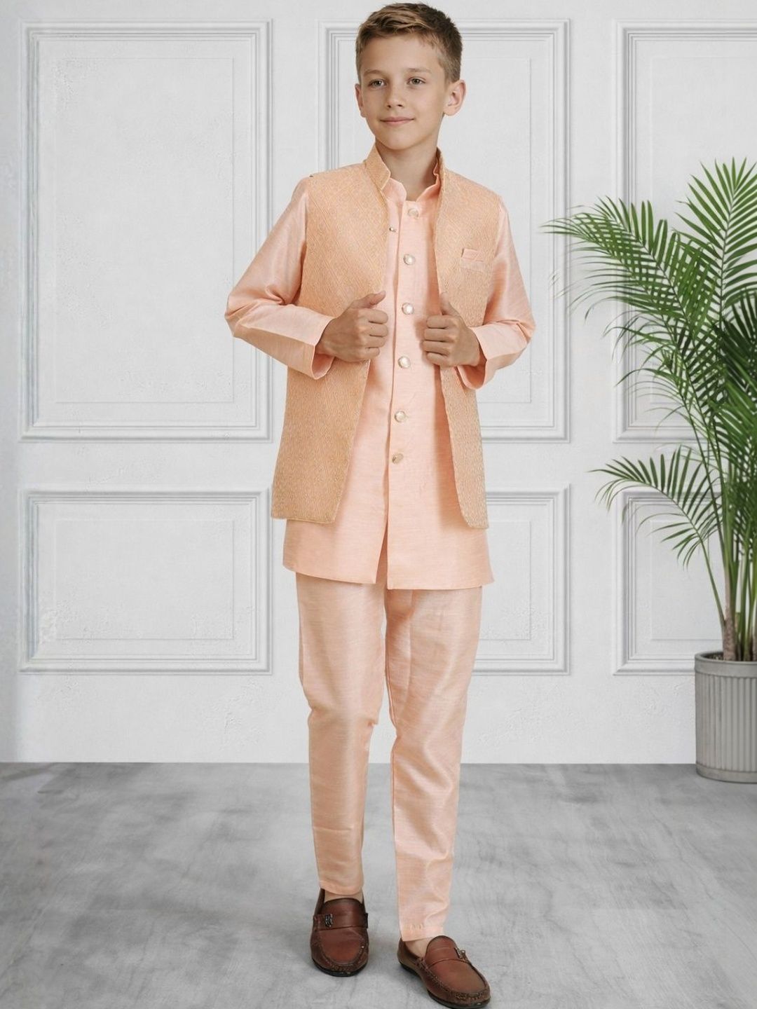 BAESD Brocade Mandarin Collar Sherwani-picture-38