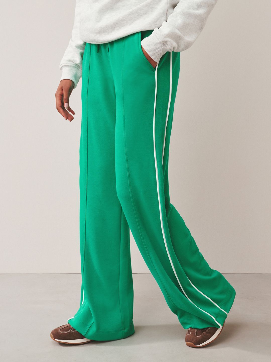 NEXT Women Side Striped Wide Leg Trousers-picture-34