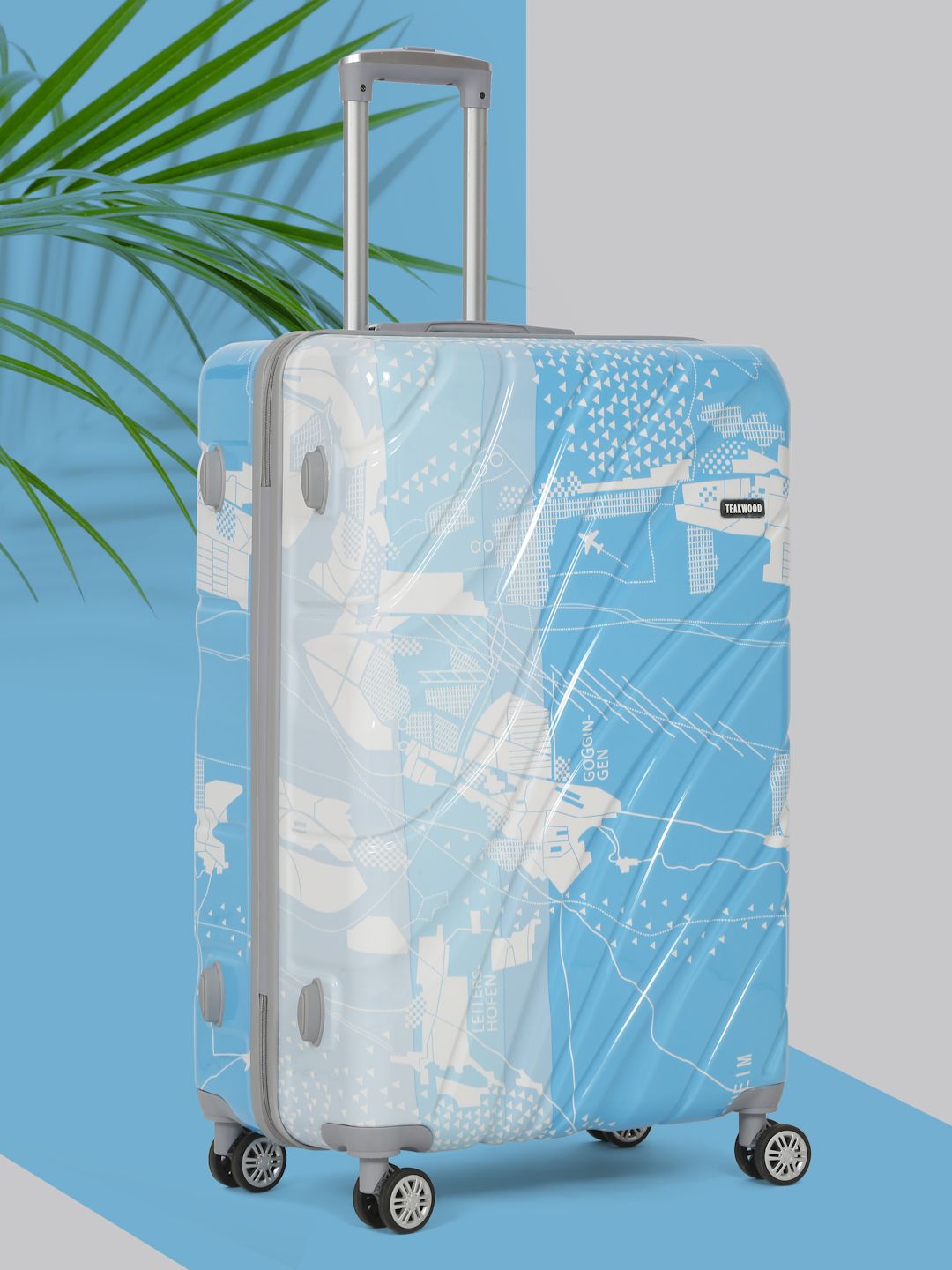 Teakwood Leathers Printed Hard Large Suitcase Trolley Bag- 96L-image-26