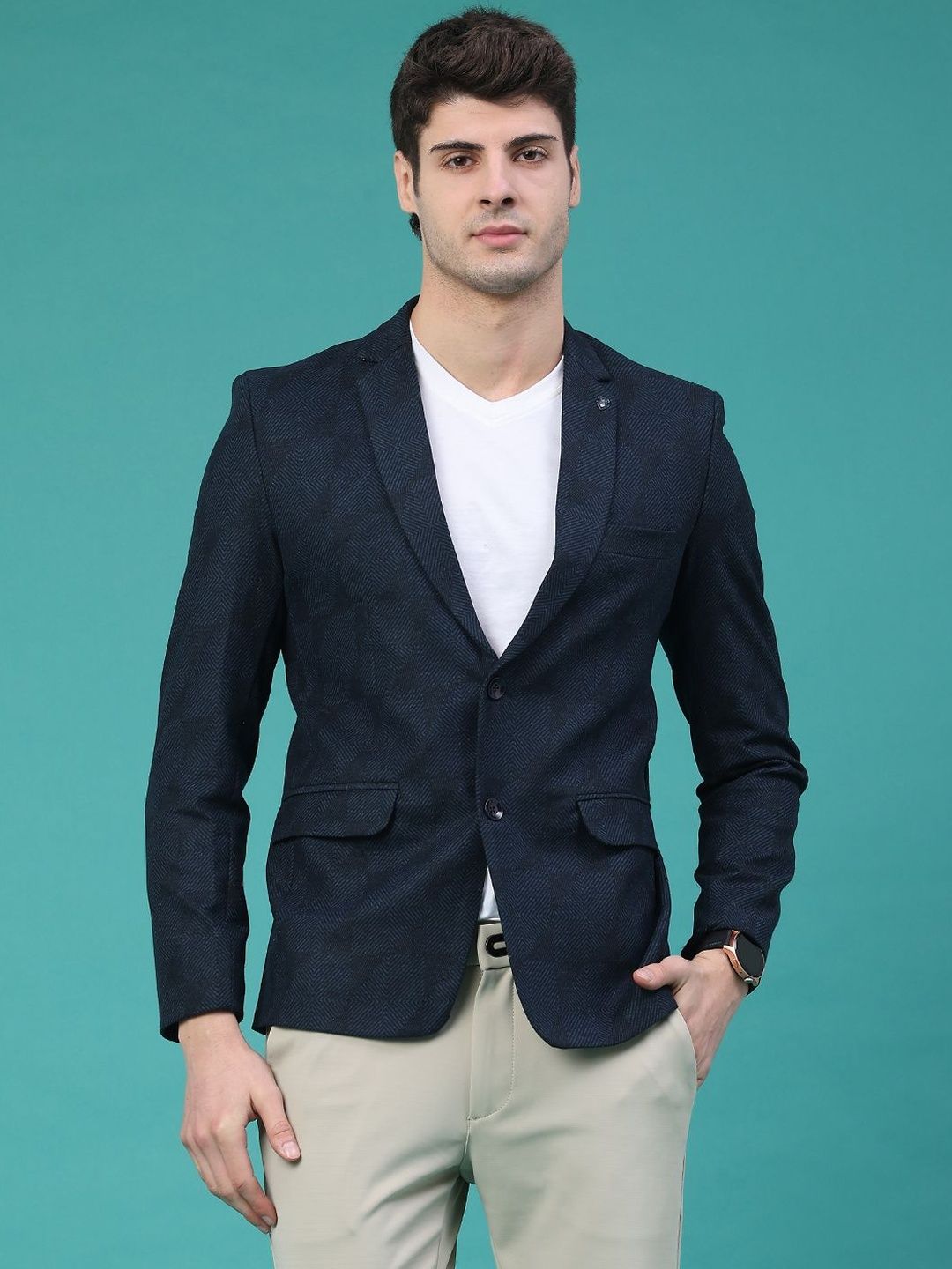 V-Mart Notched Lapel Single-Breasted Casual Blazers-picture-19