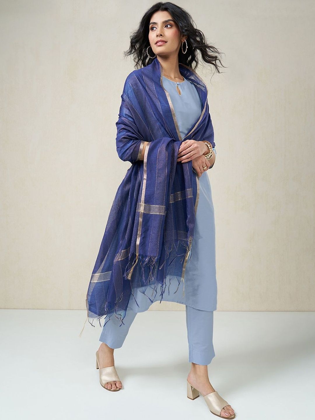 RANGMANCH BY PANTALOONS Striped Dupatta-picture-19
