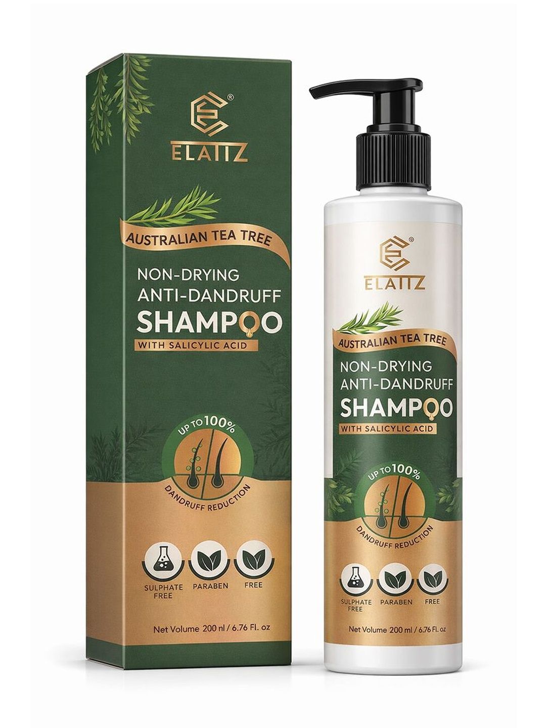 ELATIZ Tea Tree Shampoo For Dandruff Control - 200ml-image-2