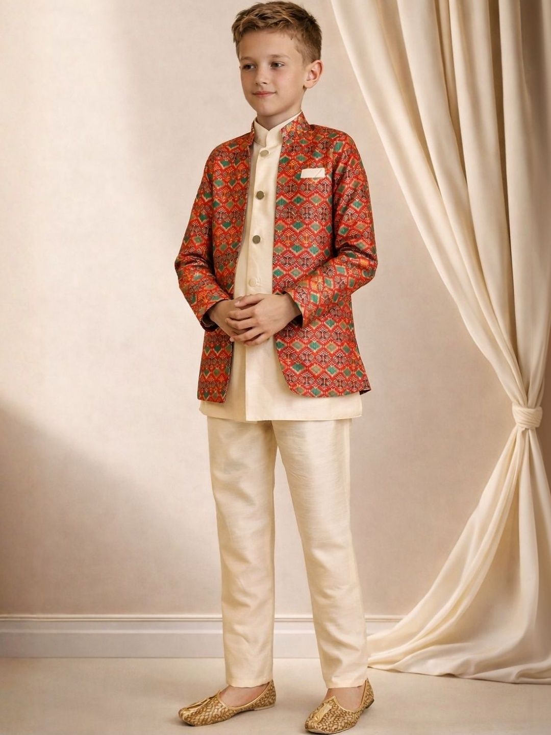 BAESD Brocade Mandarin Collar Sherwani-picture-31