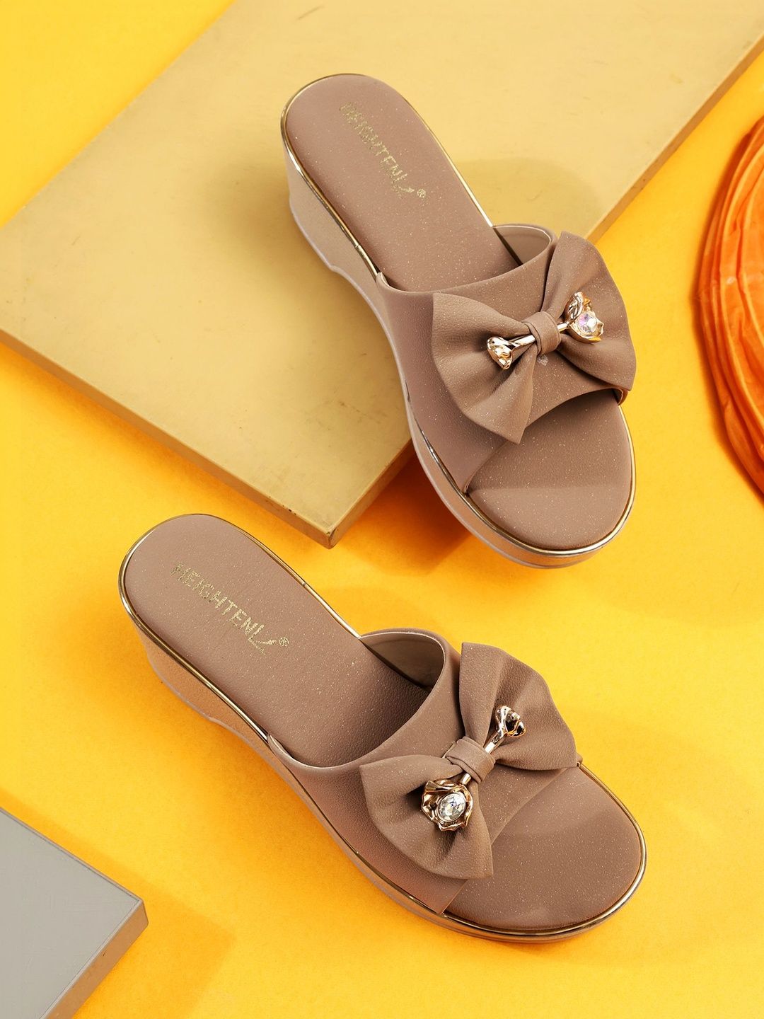 HEIGHTEN Wedge Sandals with Bows-image-17