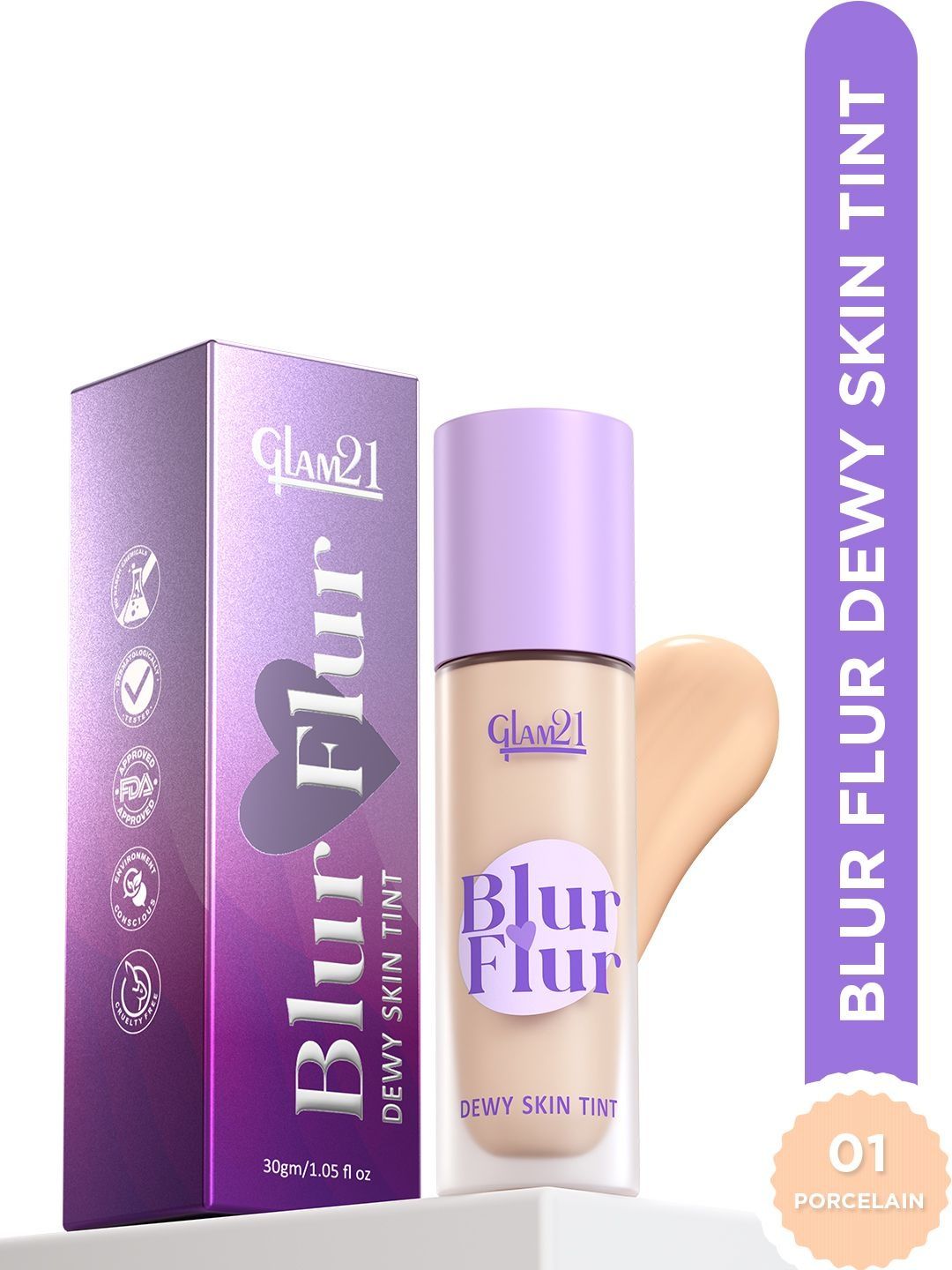 GLAM21 Blur Flur Skin Tint Foundation- 30 g- Porcelain-picture-6