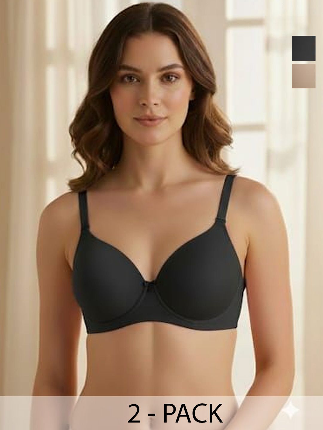 FUNAHME Pack Of 2 Full Coverage Lightly Padded Bras-picture-12