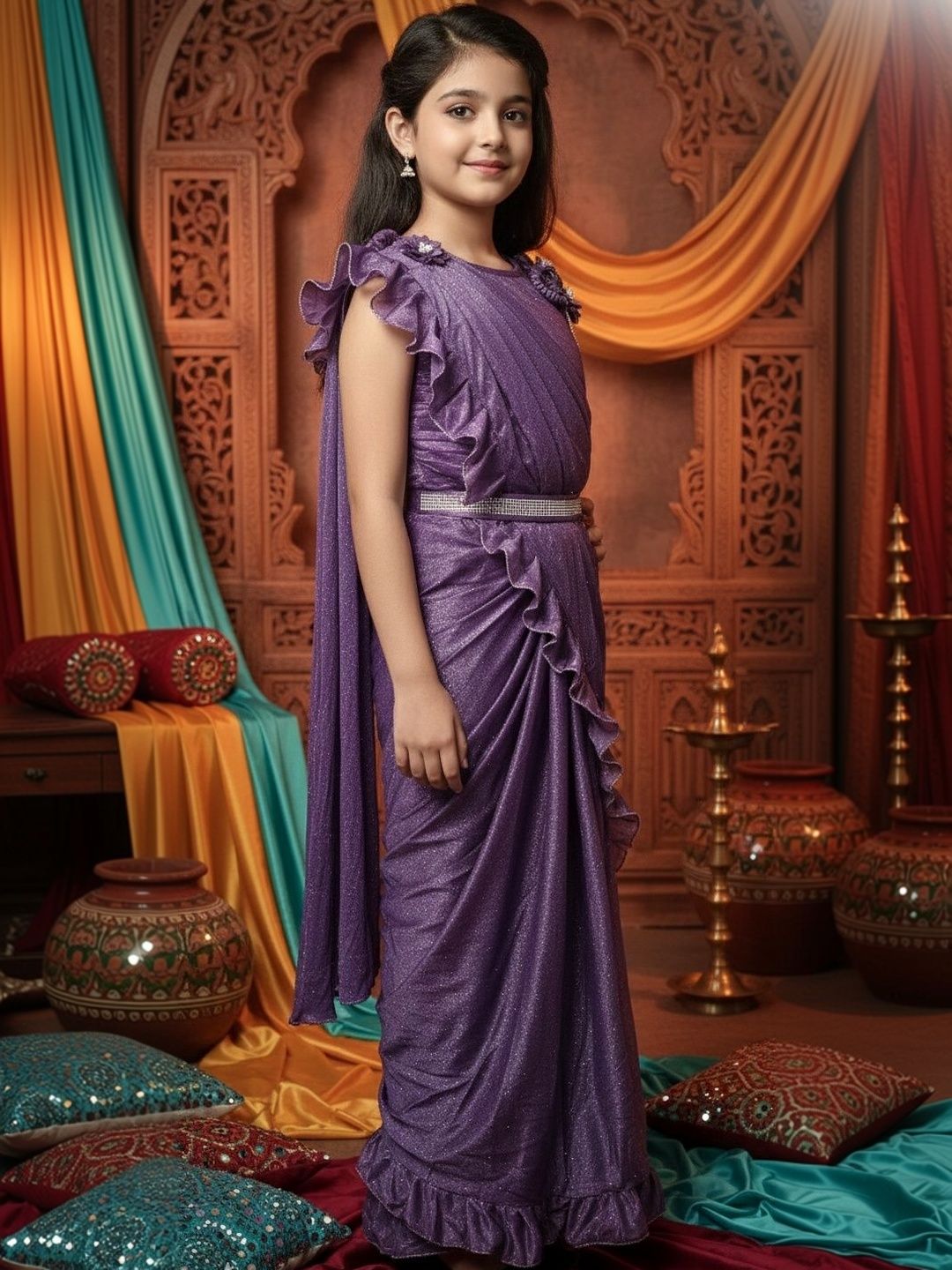 Sangria Girls Ready To Wear Sarees-picture-50