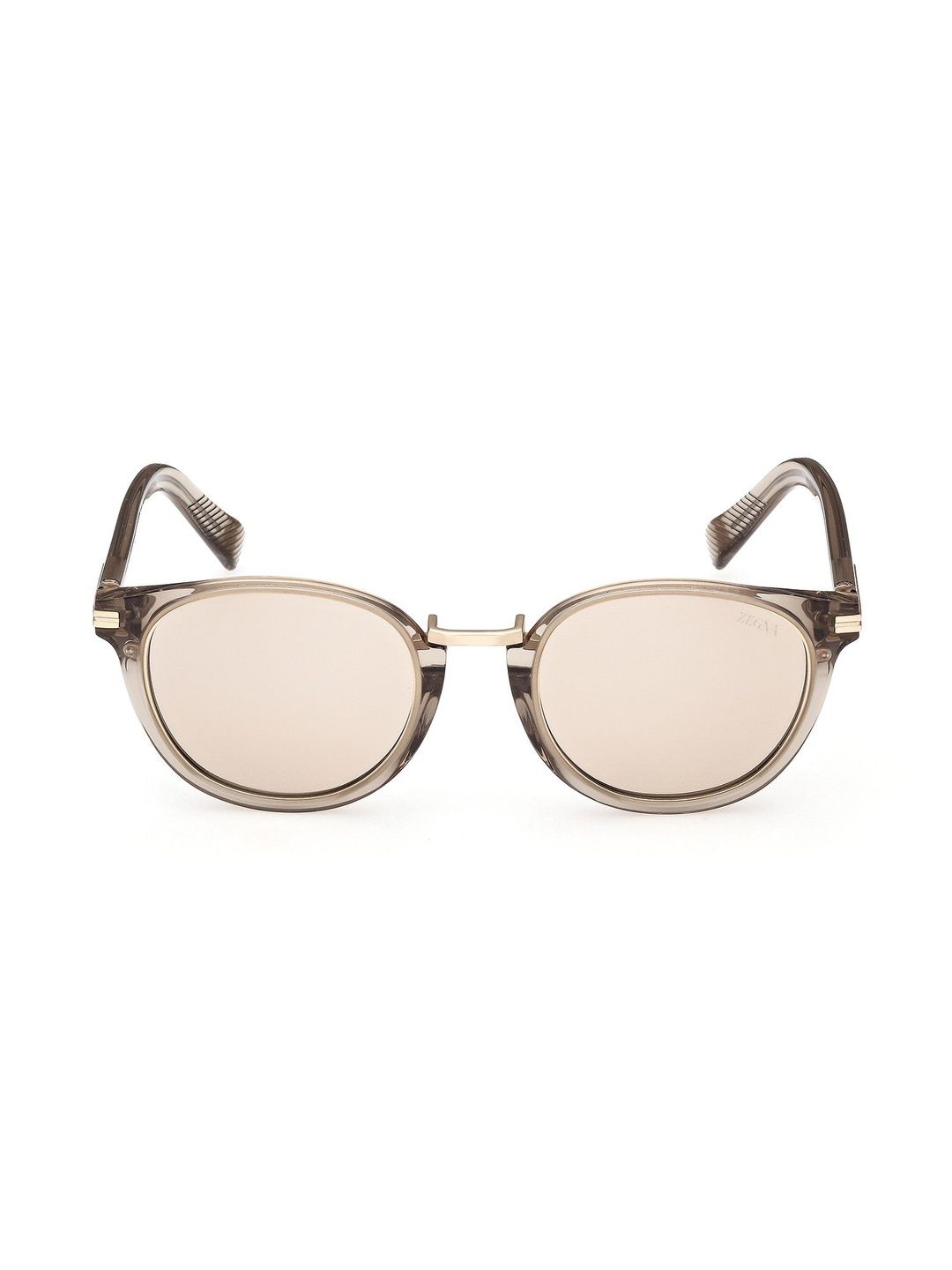 Ermenegildo Zegna Men Brown Lens & Brown Round Sunglasses with-image-29